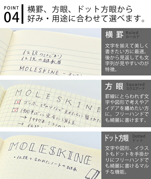 楽天市場 お買い物マラソンはp最大26倍 モレスキン ノート ラージ ハードカバー クラシック 方眼 横罫 手帳 ドット方眼 ハード バレットジャーナル おしゃれ メモ帳 日記 ビジネス 海外 輸入 デザイン文具 Moleskine 雑貨ショップドットコム