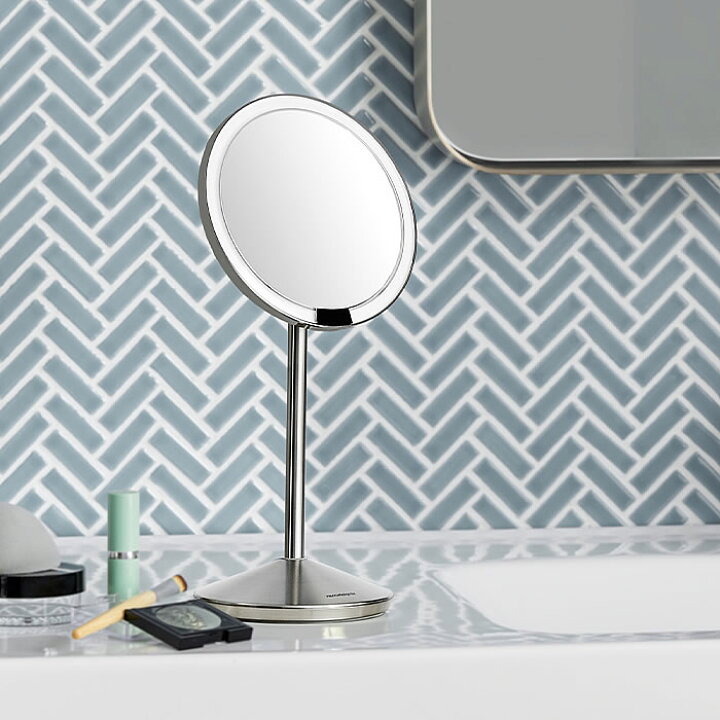 楽天市場 ミニセンサーメイクアップミラー 10倍率 Simplehuman シンプルヒューマン 卓上ミラー 女優ミラー ライト付き Ledミラー Usb 持ち運び 丸型 化粧鏡 鏡 拡大鏡 おしゃれ ライト 角度 高さ 調整 メイク 化粧 メイクミラー アイメイク 毛抜き 雑貨ショップドットコム