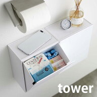 ＼楽天1位／《ポイント5倍！》ウォールトイレポット＆収納ケース タワー サニタリー収納 フラップ式 4L …