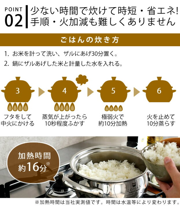 楽天市場】＼楽天1位／【レビュー特典付】ビタクラフト ごはん鍋 ご飯  
