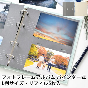 マークス アルバム リフィル ポケットリフィル L判サイズ 5枚入 マークス MARK'S 写真 追加 シンプル 出産祝い スクラップ おしゃれ 写真 20枚分 グレー アイボリー 記念日 ポケットタイプ 写真