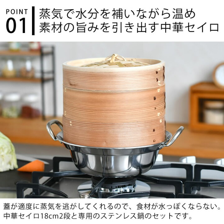 楽天市場】【4月25日はポイント最大10倍祭】せいろ6寸 蒸し器 中華 