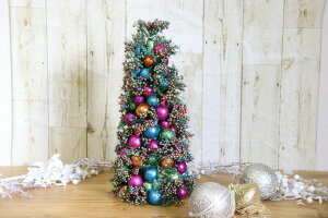 【在庫限り】クリスマスツリー HM-4832 マルチカラー ツリー M 小さめ 室内 綺麗 クリスマス Xmas 雑貨 インテリア 訳あり品 アウトレット