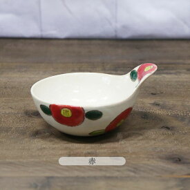 TSUBAKI とんすい 日本製 磁器 食器 和食器 陶磁器 器 とんすい 呑水 椿 つばき 約14.5cm 赤 白 和風 鍋 かわいい ほっこり おしゃれ シンプル ギフト おすすめ 1個 人気 レンジ対応 食洗機対応
