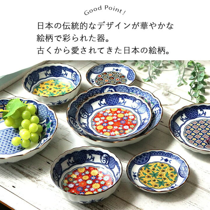 楽天市場】【選べる柄】藍染小紋 深皿 磁器 日本製 径21cm 藍染 小紋 
