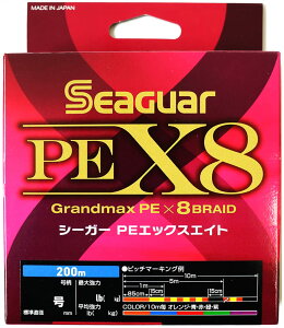 �V�[�K�[(Seaguar) ���C�� PE���C�� �V�[�K�[ PE X8 �ނ�pPE���C�� 200m 4�� 62lb(28.1kg) �}���`