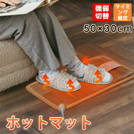 【送料無料】【送料無料】ホットテーブルマット ホットマット 50×30cm 床暖房 電気マット ホットカーペット 足元 防水 抗菌 お洒落 フローリング調 電気カーペット 足元ヒーター 暖房 寒さ対策 防寒グッズ コンパクト収納 在宅勤務 1人用