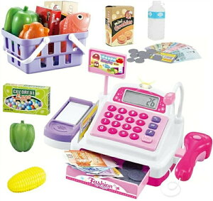 【送料無料】レジスターおもちゃ お買い物レジスター おままごと おもちゃ お会計 お店屋さんごっこ 女の子 ピンク ごっこ遊び プレゼント
