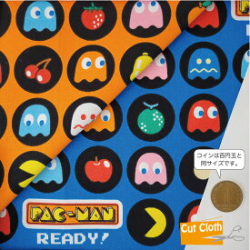 キャラクターカットクロス　パックマンオックス生地