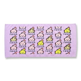 おえかきさん フェイスタオル うーぱーるーぱーさんパープル★