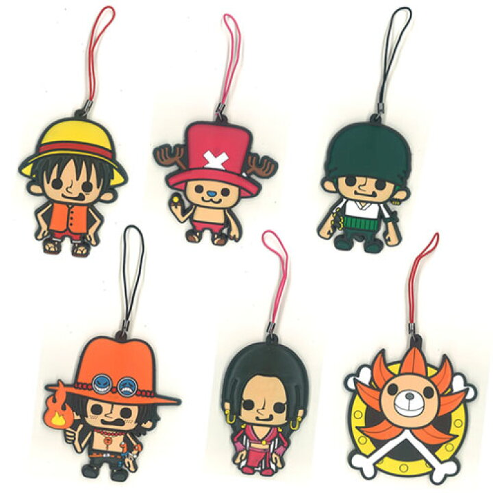 楽天市場 1個までメール便可 ワンピース ラバーストラップ ｌ ルフィ チョッパー ゾロ エース ハンコック サニー号 雑貨天国