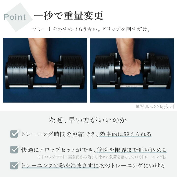 楽天市場】【公式】可変式ダンベル フレックスベル 36kg 1個 2個セット 