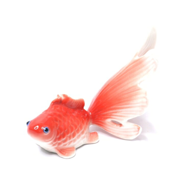 水の中で泳ぐ朱色の金魚チャーム ゴールド 赤色 きんぎょ キンギョ 魚 さかな