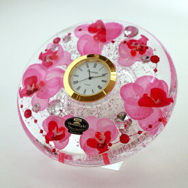 置き時計 ドリームクロック プレミア オーキッドダイアモンド ドリームライト 花時計 おしゃれ かわいい フラワークロック キャンドルホルダー