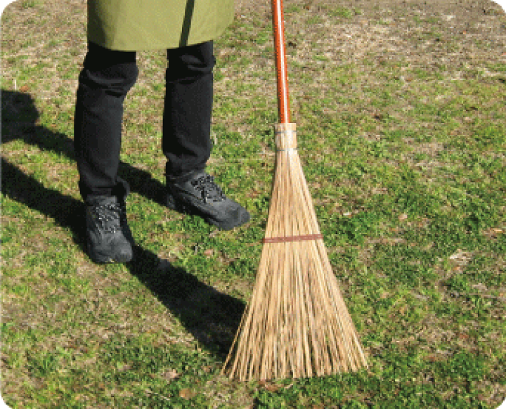 楽天市場】名匠161 庭園ほうき 5本セット 短柄 外用 箒 落ち葉 庭