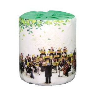 音楽(オーケストラ)100個 トイレットペーパー 100個入 音楽教室 ピアノ教室 ばらまき 販促用 イベント 景品 パーティー 町内会 老人会 子供会 ディスプレイ 【代金引換で