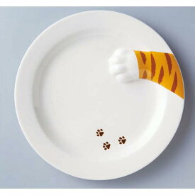 ねこグッズ 猫雑貨 おもしろ 食器 皿 ランチプレート カレー皿 パスタ皿 中皿 [ どろぼう猫プレート ]