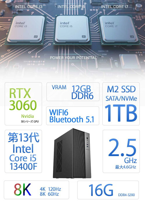 楽天市場】【新品】快適性能 デスクトップパソコン パソコン 新品SSD 