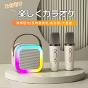 【全店舗p10！】カラオケセット カラオケマイク 家庭用 ワイヤレスマイク スピーカーセット 拡声器 Bluetooth 対応 大…