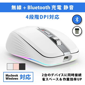 �}�E�X ���C�����X �Q�[�~���O ���� �[�d���l�ԍH�w�Ɋ�Â����É��}�E�X 2.4G USB���V�[�o�[�t�� ���J�X�^�C�� �m�[�g�p�\�R�� �[�d��Mouse ���^ �y�� 4�i�KDPI���� �g�ѕ֗�IPAD PC�Ή��\