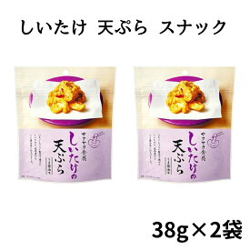 【13時〆最短翌日着】しいたけ 天ぷら スナック 38g×2袋 野菜スナック 天ぷら菓子 和風味 きのこ菓子 サクサク食感 旨み 香ばしい おつまみ おやつ 酒の肴 酒のつまみ 家庭用 来客用 常備菓子 食べきりサイズ まとめ買い 1000円以下