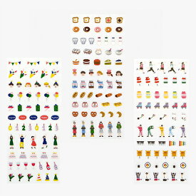 シール ミニ ステッカー 誕生日 食べ物 文房具 雑貨 インテリア 伝統 可愛い おしゃれ ギフト ステーショナリー 小学生 キッズ 子供 学校 女の子 プレゼント 勉強 韓国 韓国語