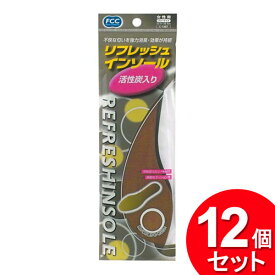 12個セット 不動化学 インソール 活性炭入 女性用 フリー CS-1367（まとめ買い_日用品_靴用品）