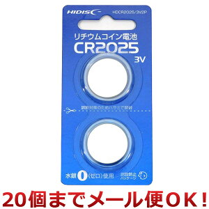 ���C������ HIDISC ���`�E���R�C���d�r CR2025 2P�i20�܂Ń��[���֑Ή��j