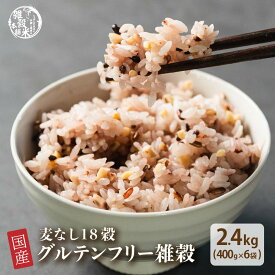 雑穀 雑穀米 国産 グルテンフリー雑穀 2.4kg(400g×6袋) 無添加 無着色 ファミリーサイズ 送料無料 アレルギーフリー ダイエット食品 置き換えダイエット