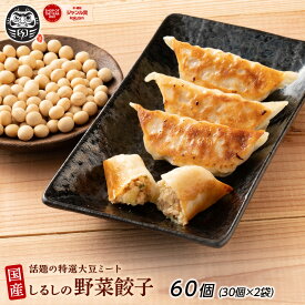 肉不使用 【大豆ミート】餃子 60個(30個×2袋) ヘルシーおかず 大豆 ソイ餃子 ギルティフリー ビーガン ベジタリアン 野菜餃子 低脂肪 高たんぱく質