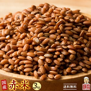 雑穀 雑穀米 国産 赤米 3kg(500g×6袋) ファミリーサイズ 無添加 無着色 送料無料 古代米 あかまい ダイエット食品 置き換えダイエット