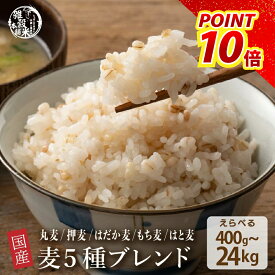 雑穀 雑穀米 国産 麦5種ブレンド【内容量が選べる400g~24kg】雑穀米本舗 [丸麦/押麦/はだか麦/もち麦/はと麦] 無添加 無着色 定番サイズ 送料無料 ダイエット食品 置き換えダイエット