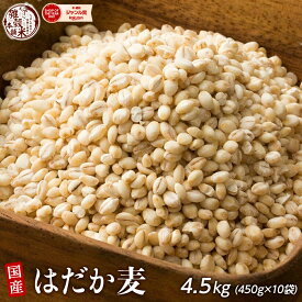 雑穀 雑穀米 国産 はだか麦 4.5kg(450g×10袋) 徳用サイズ 無添加 無着色 送料無料