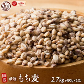 雑穀 雑穀米 国産 もち麦 2.7kg(450g×6袋) ファミリーサイズ 無添加 無着色 送料無料 ダイシモチムギ ダイエット食品 置き換えダイエット