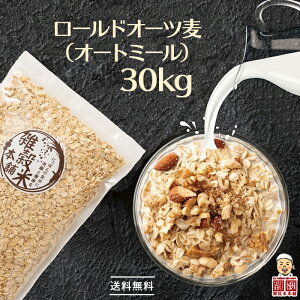 オートミール 30kg(500g×60袋) オーツ麦 燕麦 業務用 食物繊維 砂糖不使用 シリアル グラノーラダイエット 置き換えダイエット 送料無料