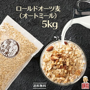 オートミール 5kg(500g×10袋) オーツ麦 燕麦 業務用 食物繊維 砂糖不使用 シリアル グラノーラダイエット 置き換えダイエット 送料無料