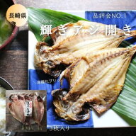 【長崎産】輝きアジ開き　3枚　あじ　鯵　一夜干し　干物　冷凍