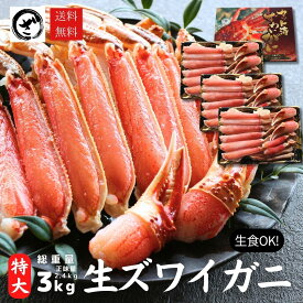極上【特大】生ズワイガニ 特大サイズ（5L超）　生食可　かに カット済み　ずわいがに　ズワイ蟹　希少　コンパクト　カニ鍋　ギフト　お歳暮　大きいかに カニ 蟹 ずわい ズワイ