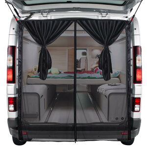 【クーポンで最安3590円】ZATOOTO 防虫ネット 車用 リアゲート 網戸 車中泊 二重構造 楽らくマグネット カーテン 遮光 バックドア専用 虫除け 換気 メッシュ 車中泊 通気性よし 目隠し 130cm*130cm