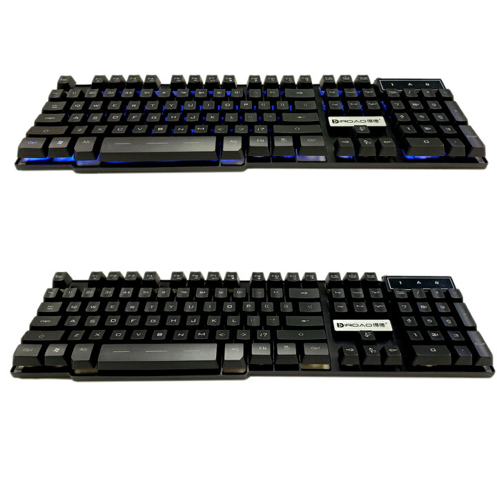 楽天市場 送料無料 戦神 Ikusagami メカニカル風キーボード 赤 紫 青 ３変色ledバックライト搭載 防滴仕様 英語キーボード ザウルスマーケット楽天市場店