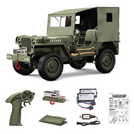 ミリタリー ラジコンカー オフロード ジープ ラジコン クローラー 車 モデル ウィンチ＋キャンバス付属 4WD ラジコン 1/18 子供 GW 外遊び 公園 こどもの日 プレゼント 子供 男の子 中学生 おもちゃ バッテリー2個付属 予備電池付 2.4Ghz E8815