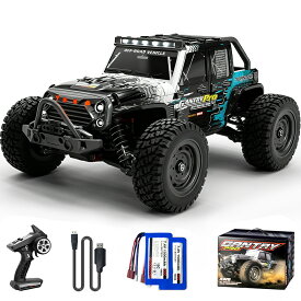 ラジコンカー 高速 70km/h ブラシレスモーター 1/16 4WD 3段階の速度調節 ラジコン 大人向け 本格的 趣味 贈り物 プレゼント お祝い バッテリー2個付属 操作時間40分 技適取得済 E117C