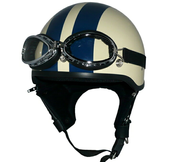 楽天市場】ポイント2倍！ZK-600 ヘルメット装飾ゴーグル付きハーフ  