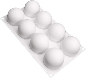 シリコン型 シリコンモールド トリュフ ベーキング チョコレート型 お菓子 チョコ型 ケーキ型 ムース型 球体 半円 金型 3D抜き型 DIY 8穴 製菓道具 お菓子作りの型 小さい球体型