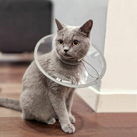 エリザベスカラー 猫 クリア ソフト 柔らかい 軽量 獣医推薦 リピーター多数 フェザーカラー 【透明・ソフト】 子猫 成猫 ロング 撥水 首元クッション 手術後 傷口保護 足舐め 傷舐め 猫用 怪我 ペット用 かわいい 介護 簡単装着 送料無料