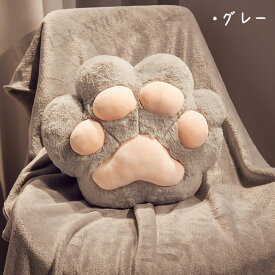 肉球 抱き枕 ぬいぐるみ ブランケット付き ぬいぐるみ 抱きクッション トンネルポケット クッション ハンドワームクッション 背あて あったか もちもち ふわふわ お昼寝 リラックス 枕 寝具 枕 在宅 毛布 女の子 ベビークッション ふんわり 癒し 快眠 動物 猫