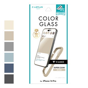 zI iPhone14Pro Ή KXtB tB tی Sʕی uViAMO COLOR GLASSv \tgt[ dx10H KX J[t[ J[KX zCg O[ x[W u[ l