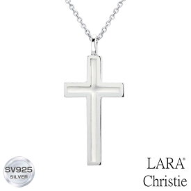 ネックレス レディース LARA Christie (ララクリスティー) レールクロス ネックレス[ WHITE Label ] シルバー 女性 誕生日プレゼント