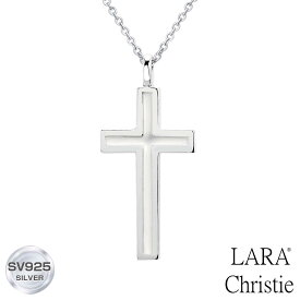 【最大2千円OFFクーポン お買い物マラソン】 ネックレス レディース LARA Christie (ララクリスティー) レールクロス ネックレス[ WHITE Label ] シルバー 女性 誕生日プレゼント