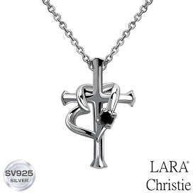 ネックレス メンズ LARA Christie (ララクリスティー)ラヴァーズクロス ネックレス[ BLACK Label ] シルバー925 silver 男性 誕生日プレゼント